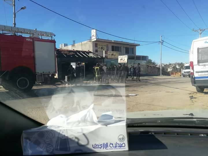 حريق محل في عجلون بسبب تسرب الغاز
