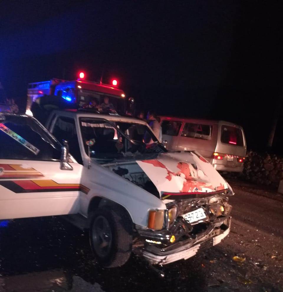 اصابة 7 اشخاص بحادث تصادم في كفرنجة