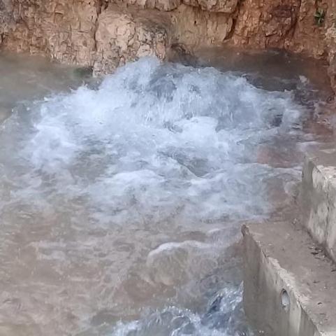 عجلون:تفجر  نبع ابو الجود دليل الخير والعطاء   ..صور